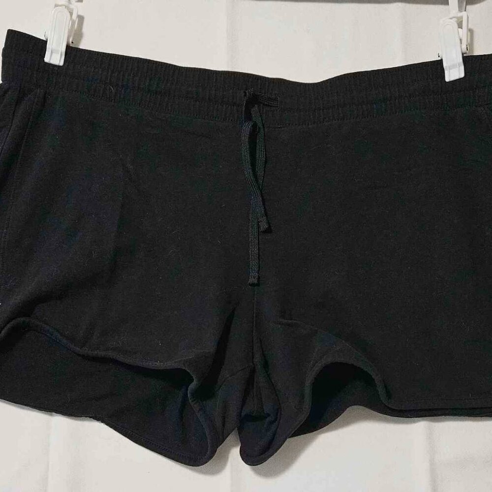 Danskin Now - Women’s Black Cotton Shorts with Drawstring